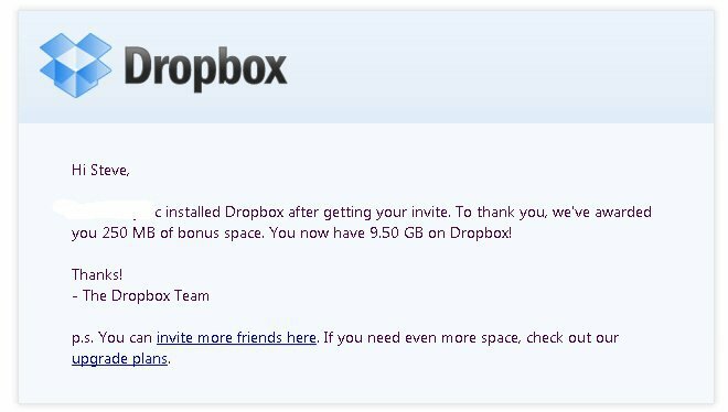 Atualização: Como obter "10 Gigs" de armazenamento do Dropbox gratuitamente