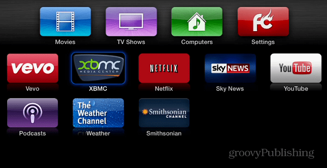 Interface do usuário da TV Appl mais limpa
