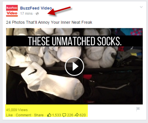 postagem de vídeo do buzzfeed no Facebook