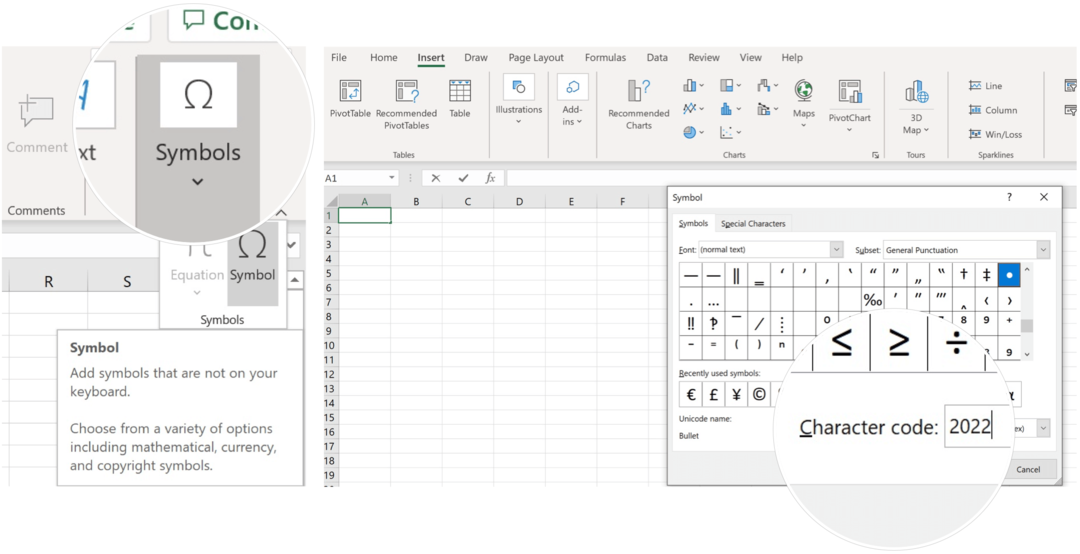 Inserir símbolo no Microsoft Excel