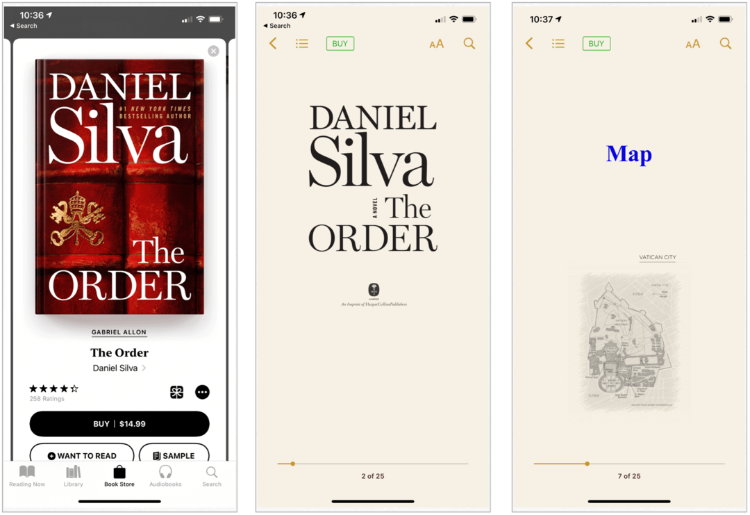 Livros da Apple no iPhone