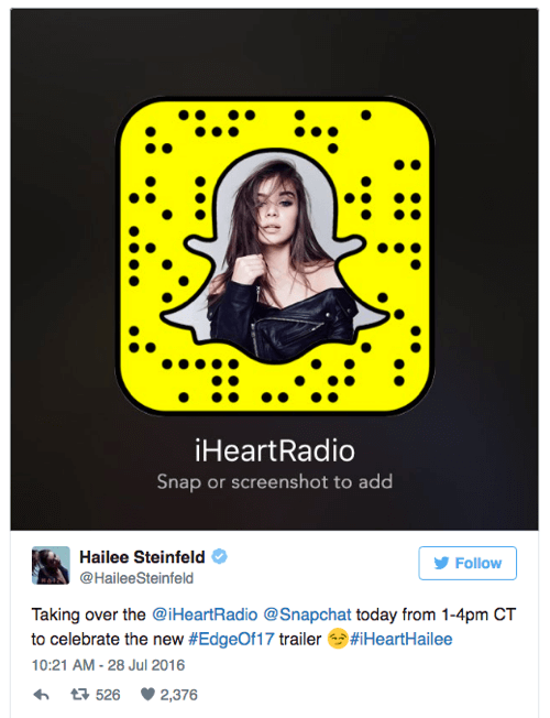 Iheartradio snapchat takeover