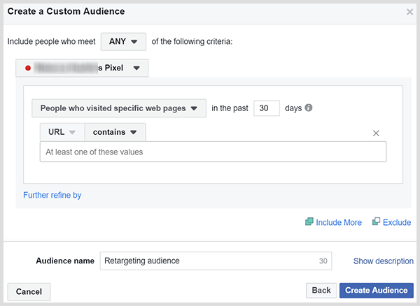 Os públicos-alvo personalizados do Facebook podem redirecionar as pessoas que visitaram sua página de vendas ou produto.