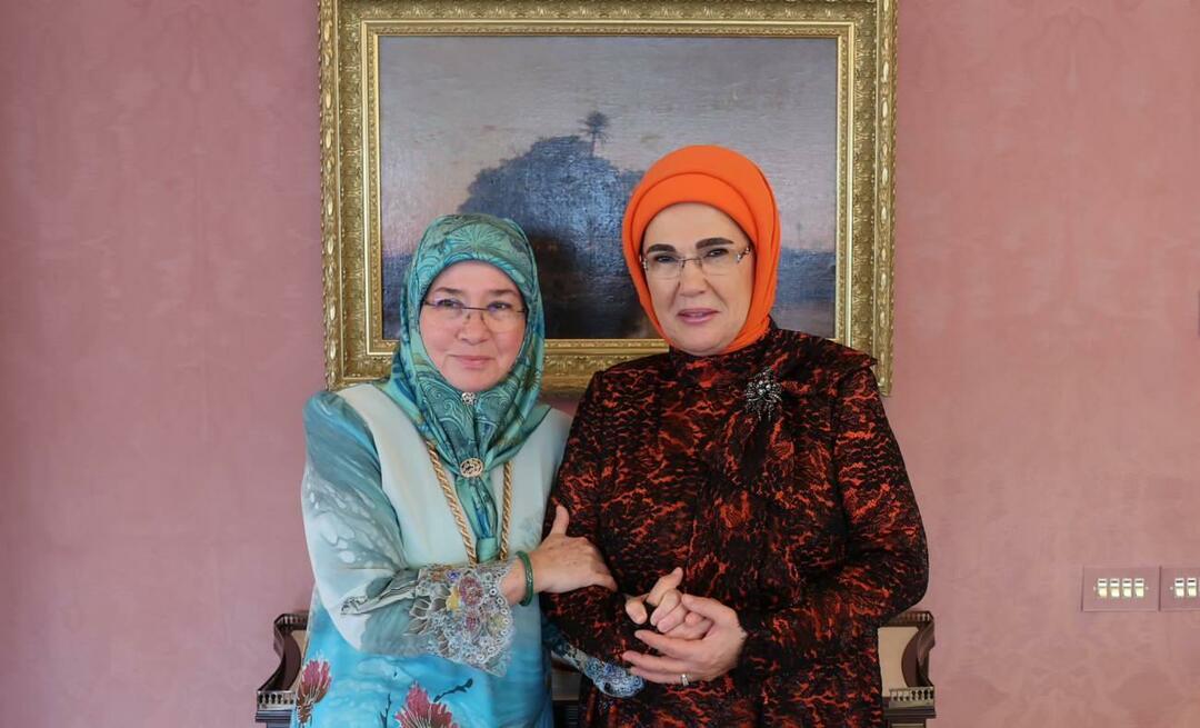 A primeira-dama Erdoğan encontrou-se com a rainha da Malásia!