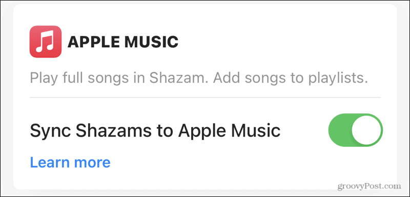 Sincronizar Apple Music com Shazam