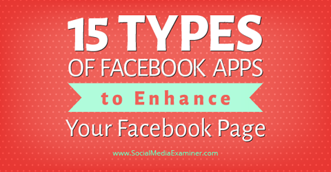 15 tipos de aplicativos do Facebook