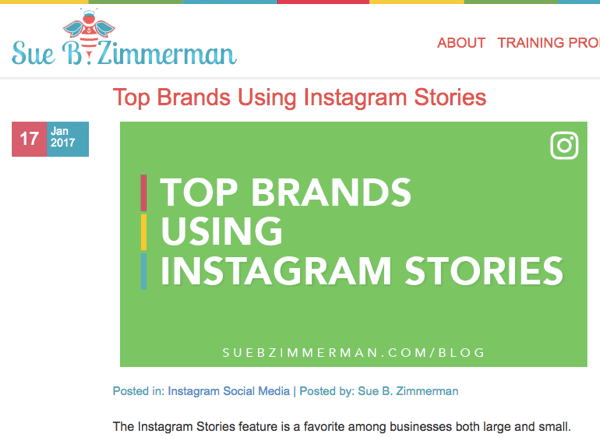 Sue B. Vencedor do concurso Social Media Examiner 2017 Top 10 Zimmerman.