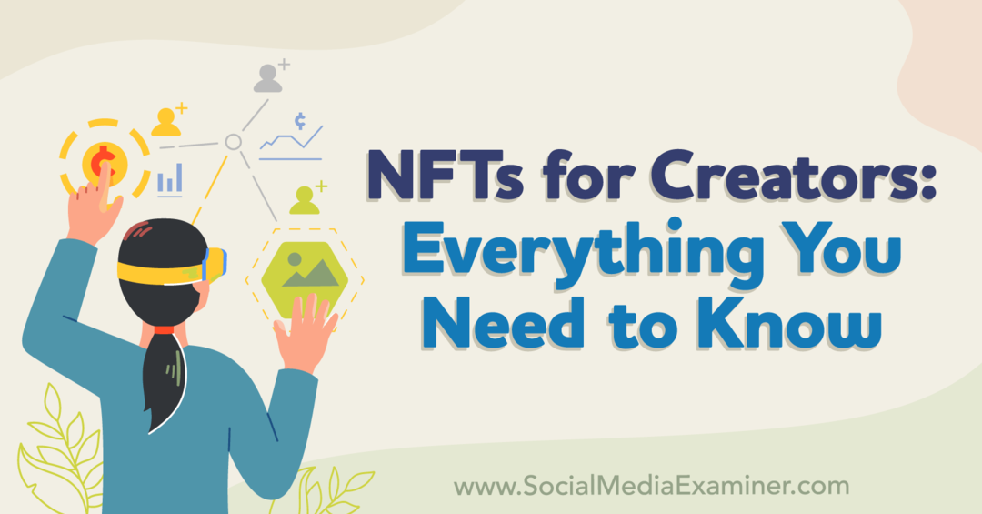 NFTs para criadores por examinador de mídia social