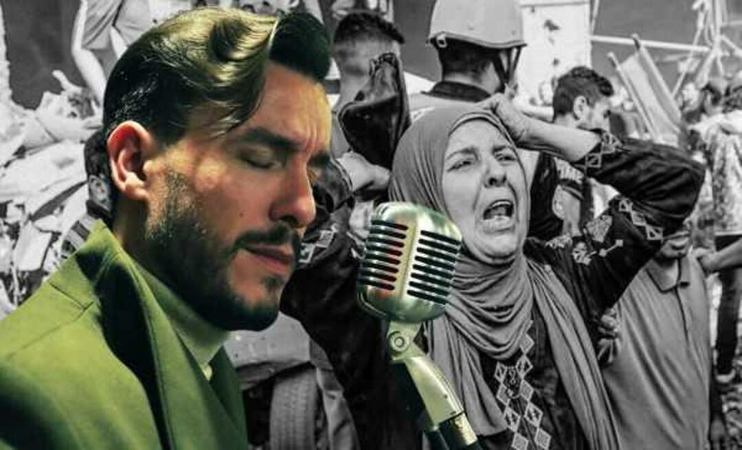 A ação de Cem Adrian, que cantou sua balada para o povo palestino, recebeu muitos aplausos!