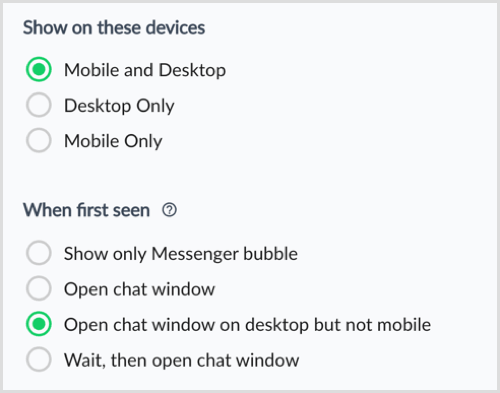 ManyChat é exibido nestes dispositivos