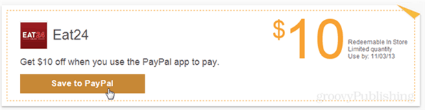 Ganhe US $ 10 grátis em qualquer restaurante Eat24 usando o aplicativo do PayPal