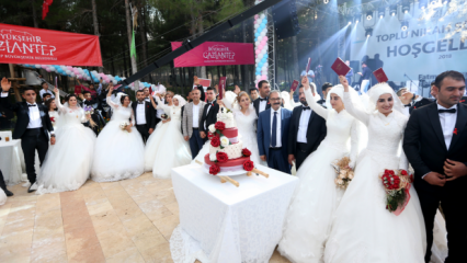 Fatma Şahin escolheu se casar com 50 casais em Gaziantep!