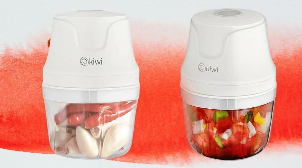 Liquidificador picador de alimentos recarregável Kiwi Kc8203 3 lâminas