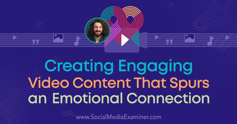 Criação de conteúdo de vídeo envolvente que estimula uma conexão emocional, apresentando ideias de Ezra Firestone no podcast de marketing de mídia social.