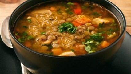  Receita de sopa de macarrão de lentilha