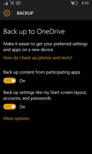 Faça backup no OneDrive
