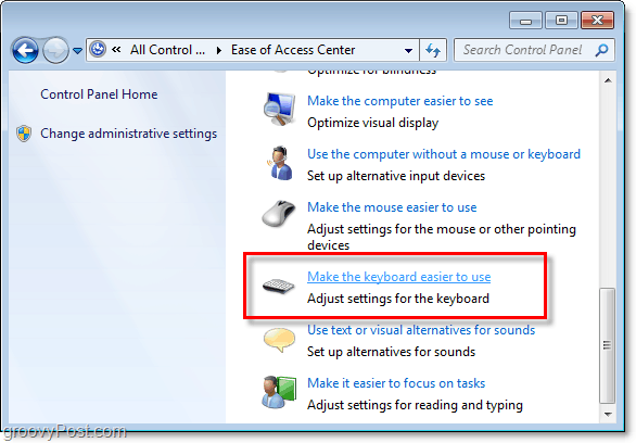 Como desativar chaves adesivas e chaves de filtro no Windows 7