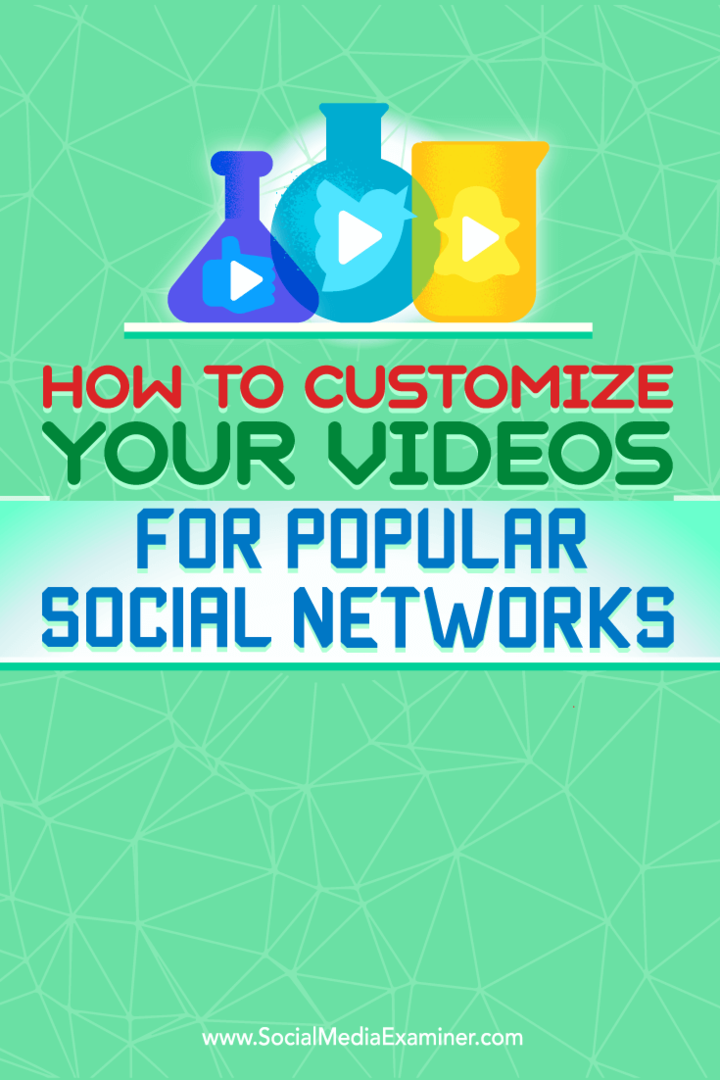 Dicas de como customizar seus vídeos para melhor desempenho nas principais redes sociais.