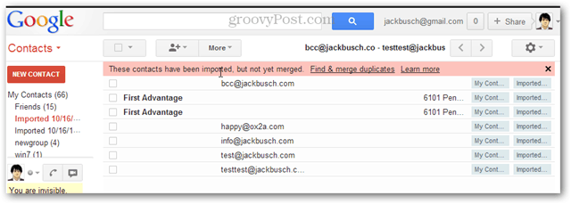 Como importar muitos contatos para o gmail de uma só vez