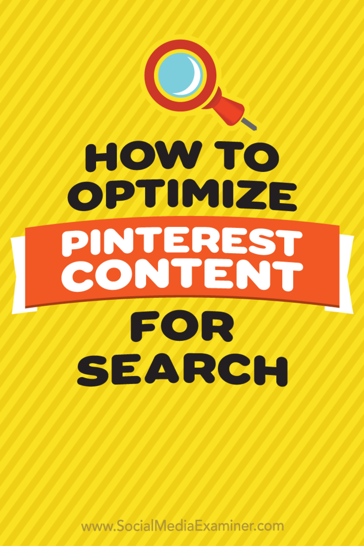 Como otimizar o conteúdo do Pinterest para pesquisa: examinador de mídia social