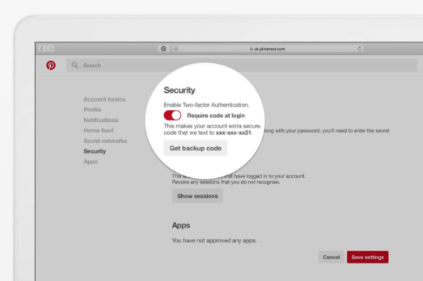 O Pinterest está lançando a autenticação de dois fatores e outras novas medidas de segurança para todos os usuários nas próximas semanas.