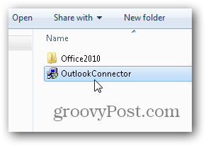 Outlook.com Outlook Hotmail Connector - Iniciar o instalador outlookconnector.exe