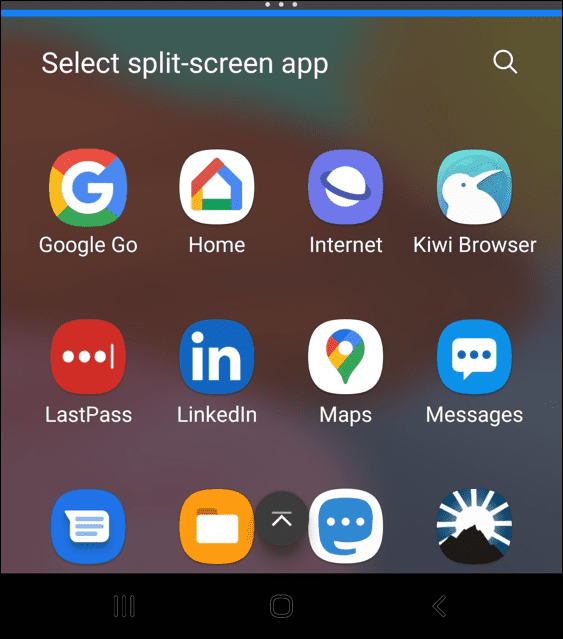 como dividir a tela no android escolha app