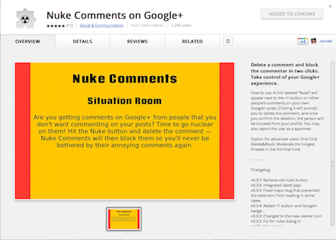 comentários nucleares no google +