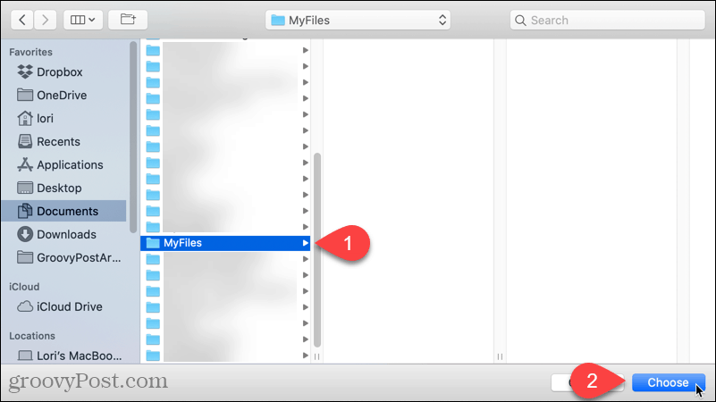 Selecione uma pasta padrão para abrir no Finder no seu Mac