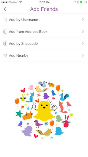 adicionar amigos no snapchat