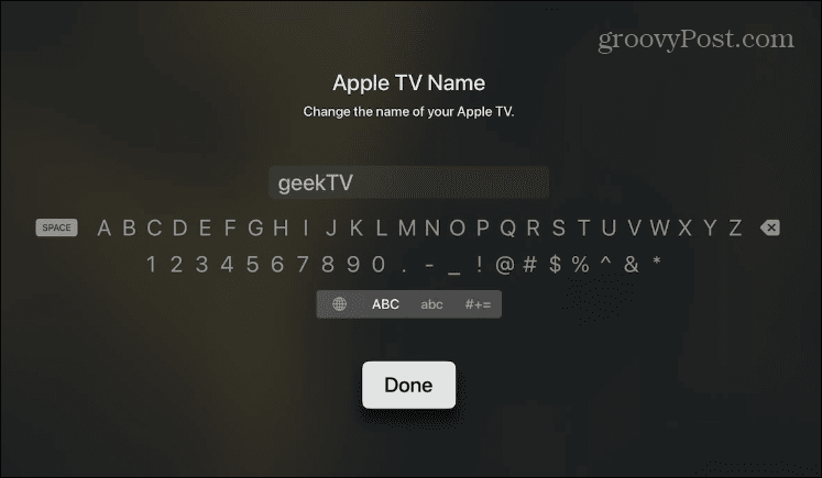 Mude o nome da sua Apple TV