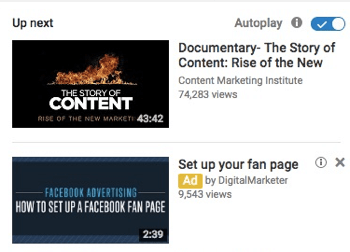  Seu anúncio no YouTube como um vídeo patrocinado.