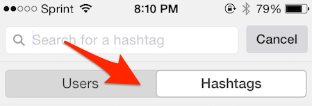 pesquisa de hashtag instagram
