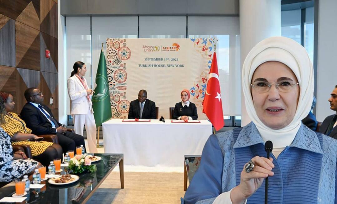 Um memorando de entendimento foi assinado entre a Associação da Casa da Cultura Africana e a União Africana!Emine Erdoğan...