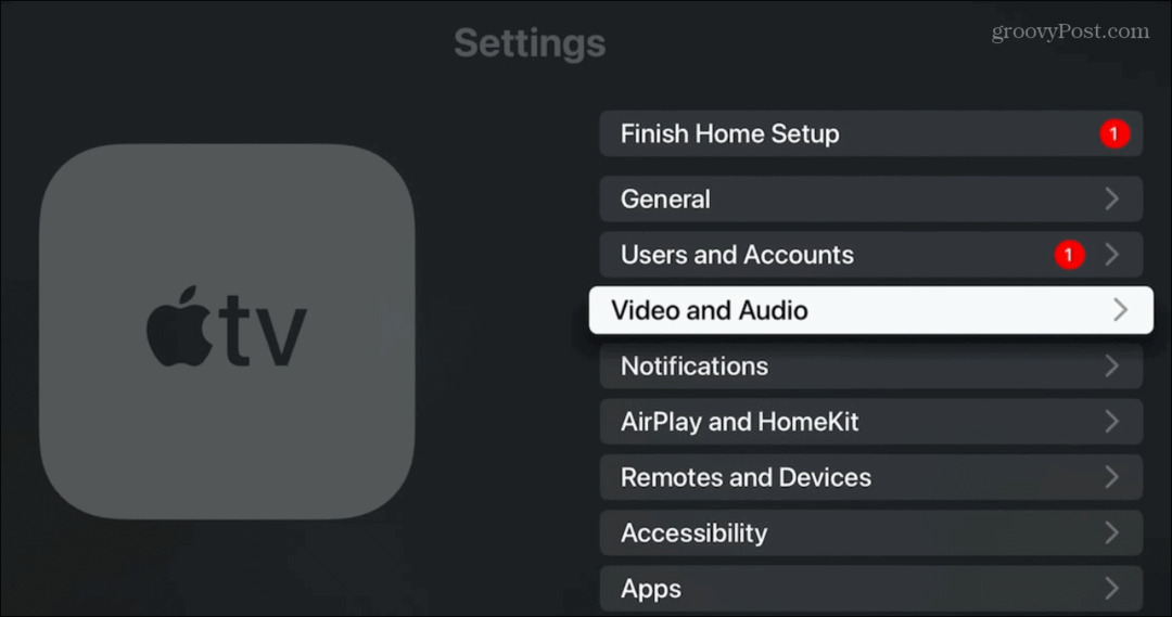 Como alterar a resolução da tela da Apple TV