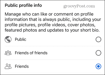 informações do perfil público do facebook