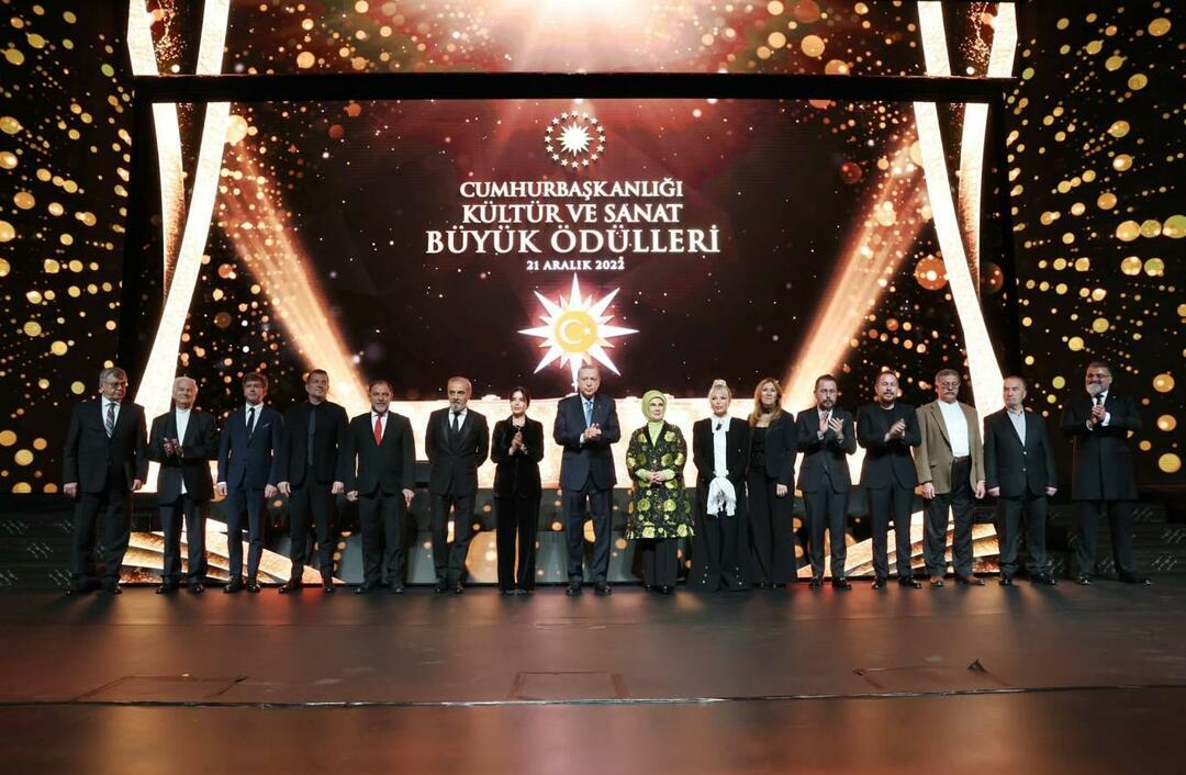 Emine Erdoğan parabenizou de todo o coração os artistas premiados