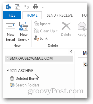 como criar um arquivo pst para o Outlook 2013 - novo pst