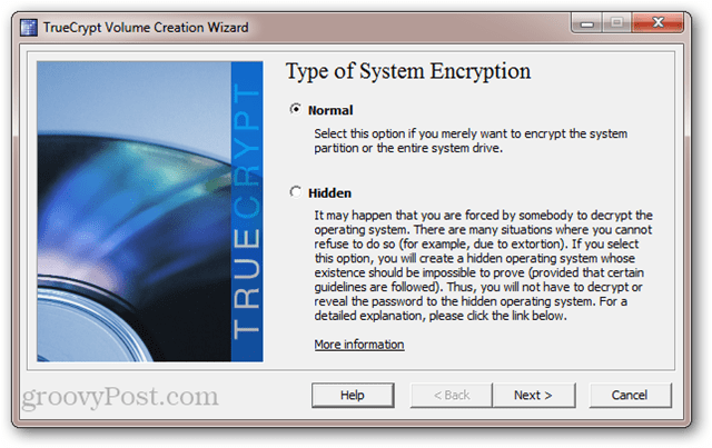 TrueCrypt: Tipo de criptografia do sistema