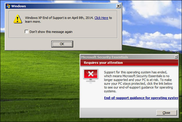 Microsoft Atualizando o XP Security Essentials por tempo limitado