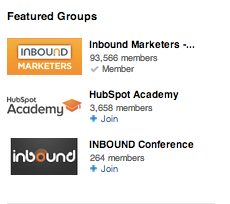 grupos em destaque no LinkedIn