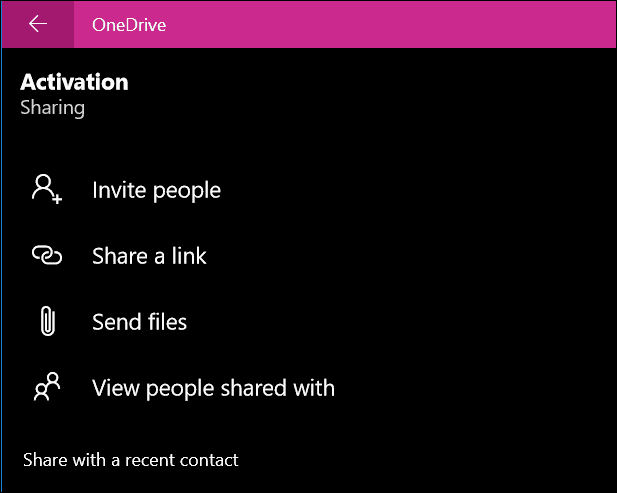 Janelas de aplicativos do OneDrive 10 8