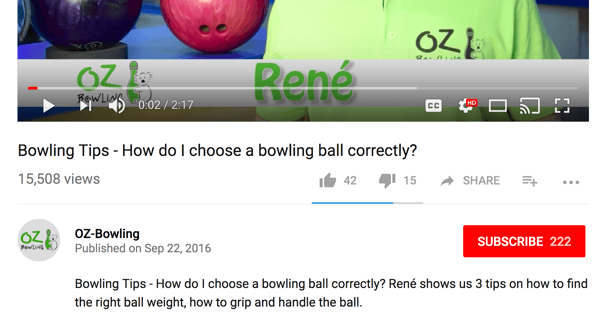 OZ-Bowling traduziu seu título e descrição originais em alemão para o inglês.