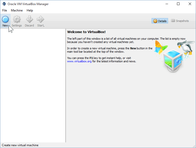 01 Crie uma nova máquina virtual (instalação do Windows 10)