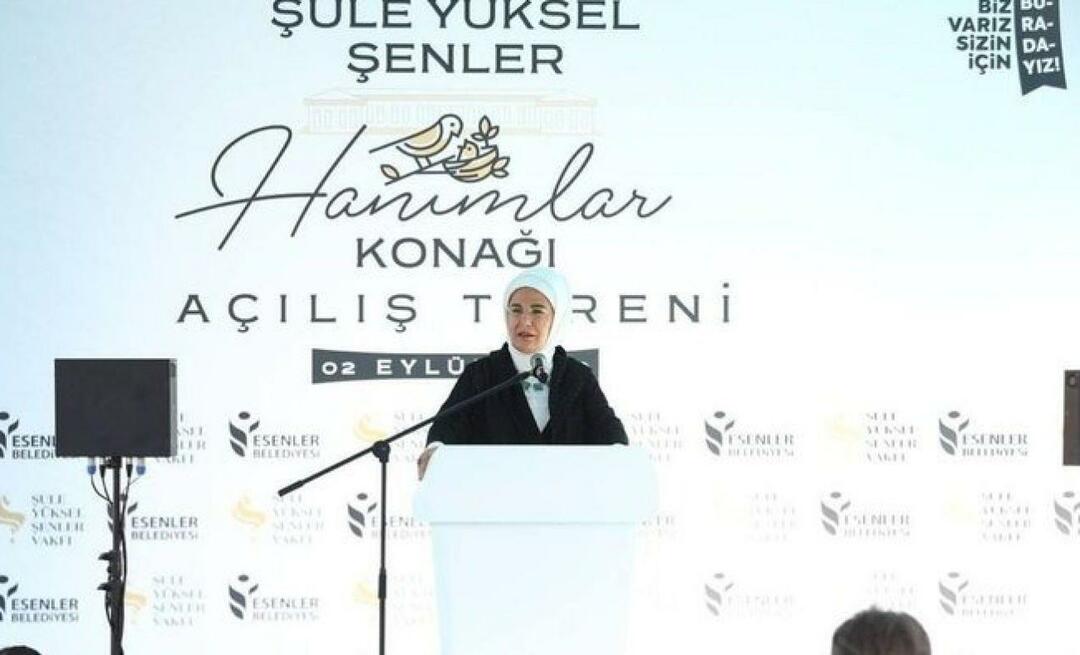Emine Erdoğan participou da inauguração da Mansão Şule Yüksel Şenler