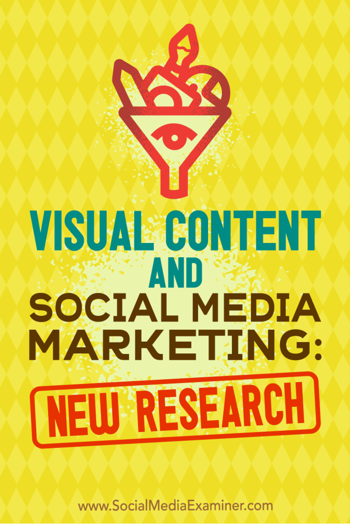 Conteúdo visual e marketing de mídia social: nova pesquisa de Michelle Krasniak no examinador de mídia social.