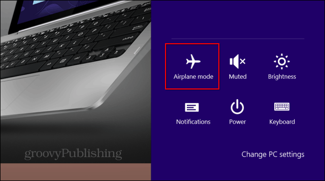 Ícone do Modo Avião do Windows 8.1