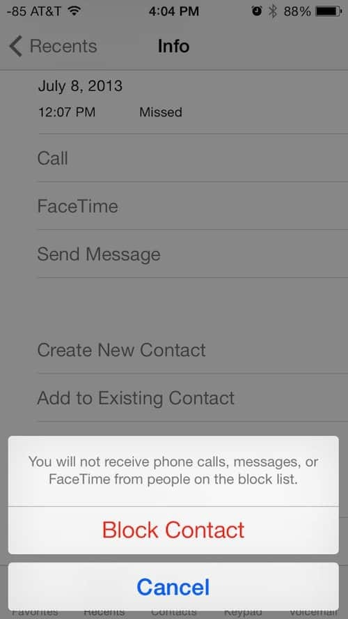 Apple iOS 7 adiciona capacidade de bloquear chamadas e textos indesejados