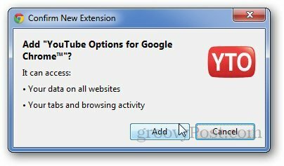 Opções do YouTube 1