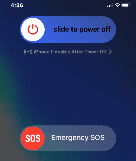 Controle deslizante SOS de emergência iPhone